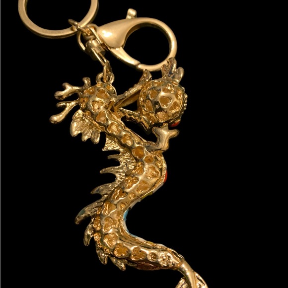 Austrian crystal dragon keychain - Picture 4 of 6
